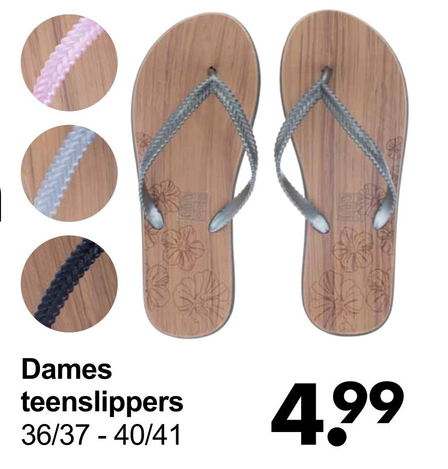 Wibra Dames teenslippers aanbieding