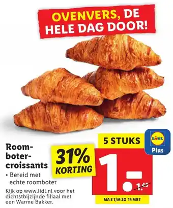 Lidl Roomboter Croissants aanbieding