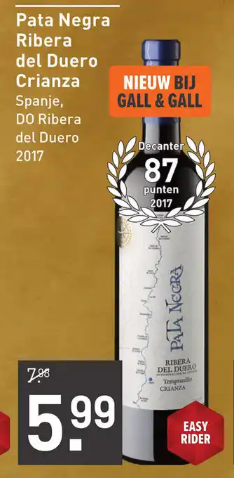 Gall & Gall Pata negra ribera del duero crianza aanbieding