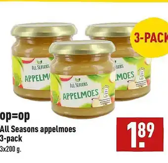 ALDI All Seasons Appelmoes 3-Pack aanbieding