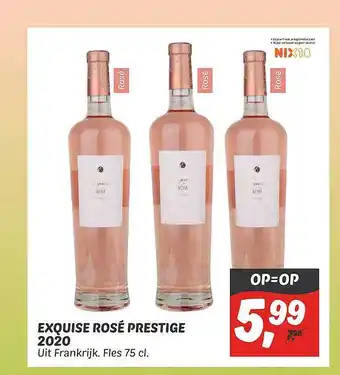 Dekamarkt Exquise Rosé Prestige 2020 aanbieding