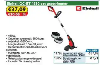 Toolstation Einhell Gc Et 4530 Set Grastrimmer aanbieding