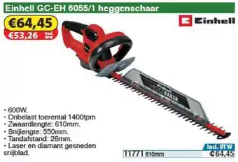 Toolstation Einhell Gc Eh 6055 1 Heggenschaar aanbieding