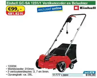 Toolstation Einhell Gc Sa 1231 1 Vertikuteerder En Beluchter aanbieding