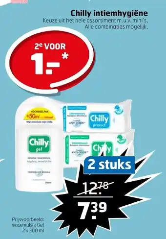 Trekpleister Chilly intiemhygiene aanbieding