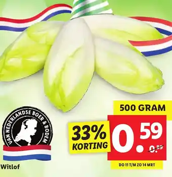 Lidl Witlof 500g aanbieding