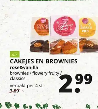 Natuurwinkel Cakejes En Brownies Rose&Vanilla aanbieding