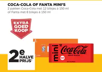 Jumbo Coca-Cola Of Fanta Mini's 150 ml aanbieding