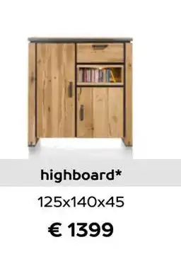 Henders & Hazel Highboard 125x140x45cm aanbieding