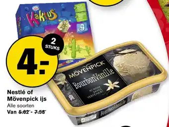 Hoogvliet Nestle of movenpick ijs aanbieding