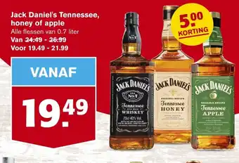 Hoogvliet Jack daniel's tennessee, honey of apple aanbieding