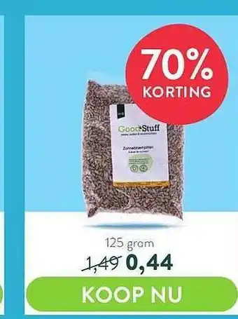 Holland & Barrett Good Stuff Zonnebloempitten 70% Korting aanbieding