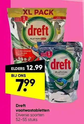 Big Bazar Dreft Vaatwastabletten aanbieding