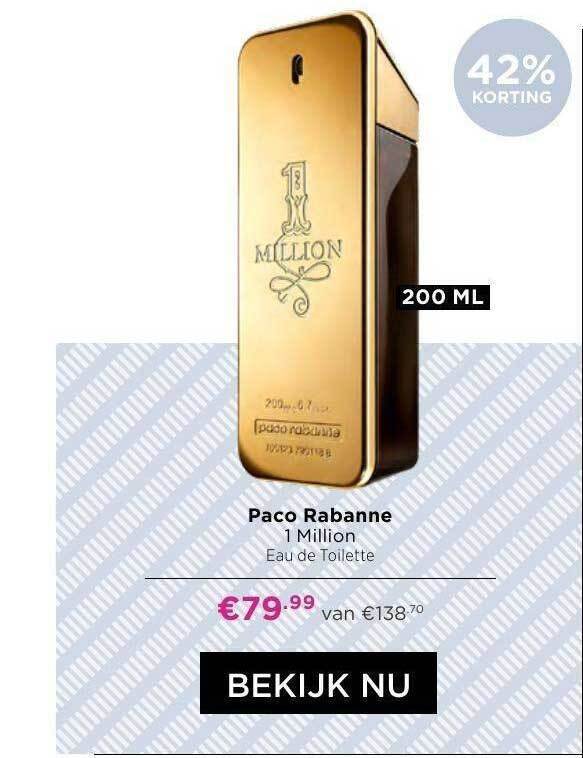 Paco Rabanne 1 Million Eau De Toilette 42% Korting aanbieding bij ICI Paris  XL