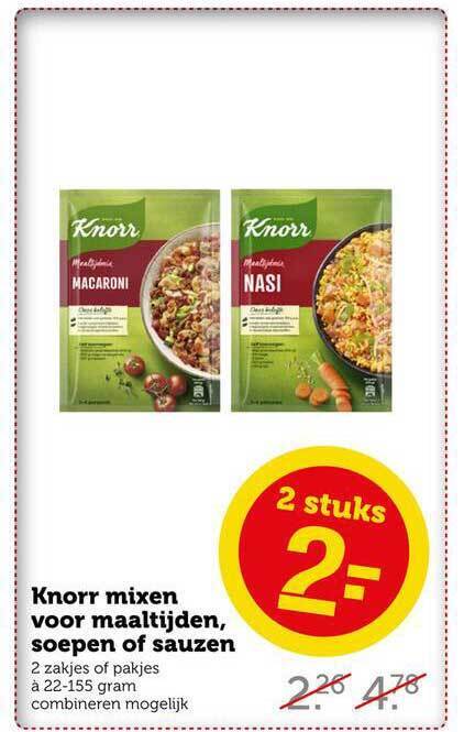 CoopCompact Knorr Mixen Voor Maaltijden, Soepen Of Sauzen aanbieding