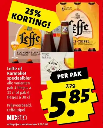 Boni Leffe of karmeliet speciaalbier aanbieding