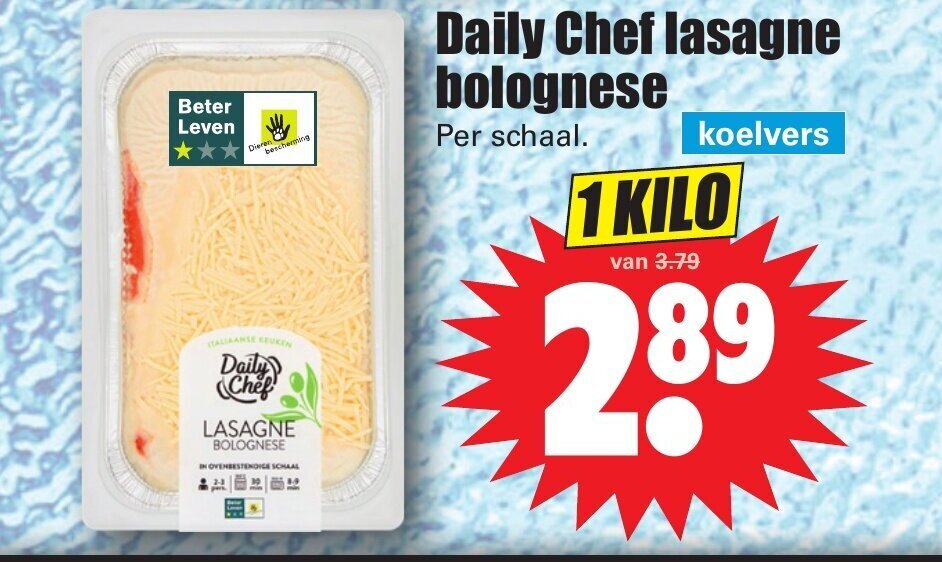 Dirk Daily chef lasagne bolognese aanbieding