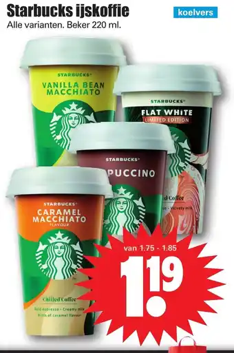 Dirk Starbucks ijskoffie 220 ml aanbieding