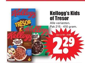 Dirk Kellogg's kids of tresor pak 215-410 gram aanbieding