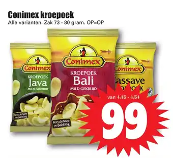 Dirk Conimex kroepoek zak 73-80 gram aanbieding