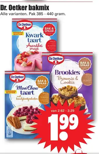 Dirk Dr. oetker bakmix pak 385-440 gram aanbieding