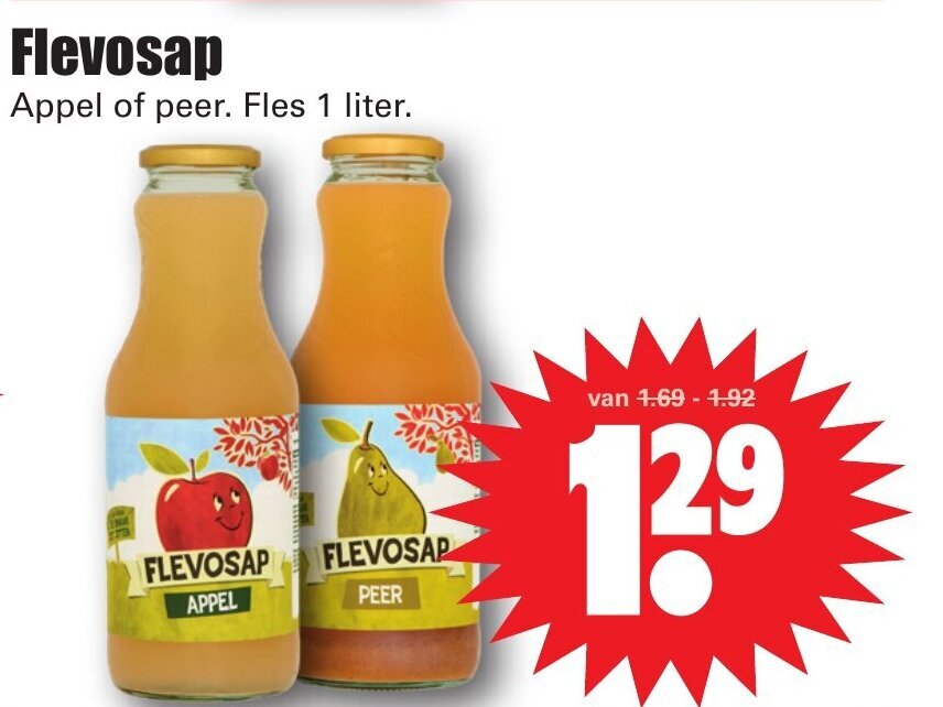 Dirk Flevosap 1 liter aanbieding