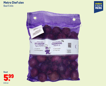 Makro Metro chef uien aanbieding