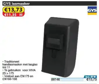 Toolstation Gys Lasmasker aanbieding