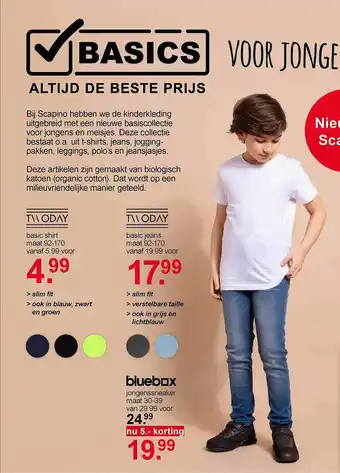 Scapino Basic Shirt, Basic Jeans Of Bluebox Jongenssneaker aanbieding