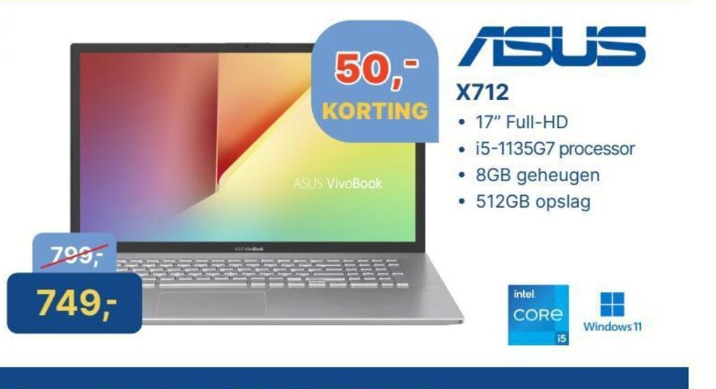 Levix Computershop Asus X712 aanbieding