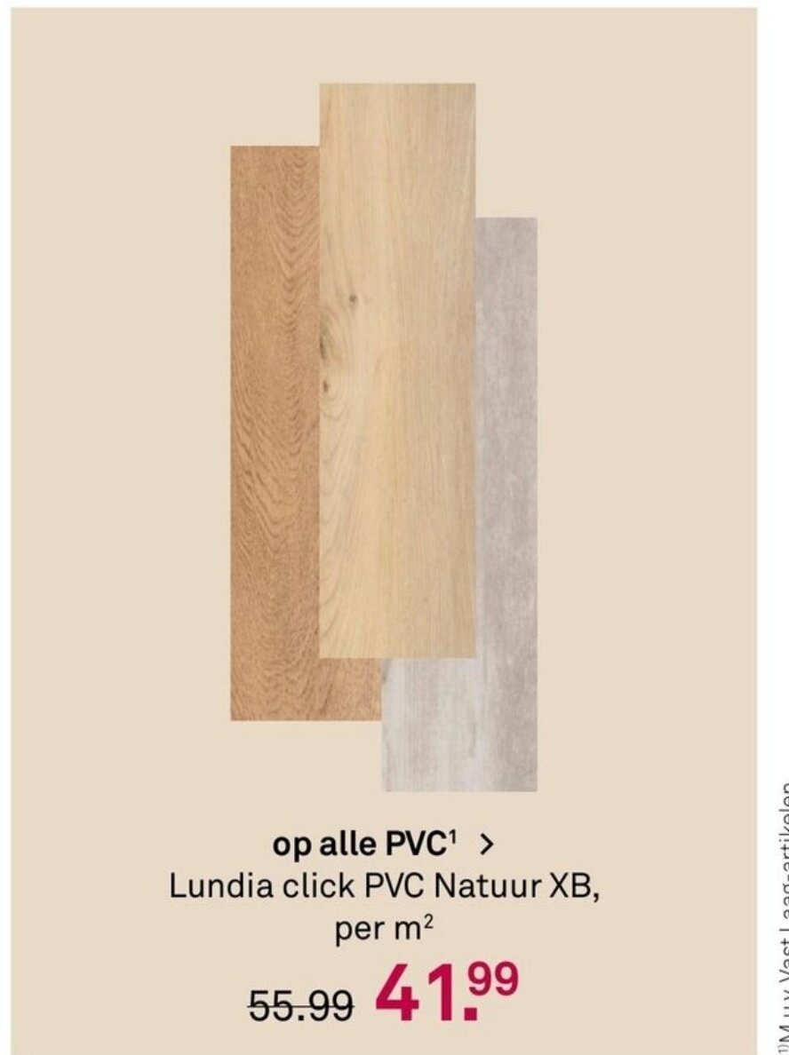 Lundia click Pvc natuur XB aanbieding bij Karwei