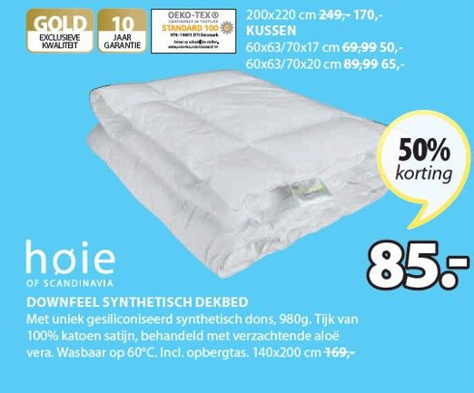 Jysk DOWNFEEL SYNTHETISCH DEKBED aanbieding