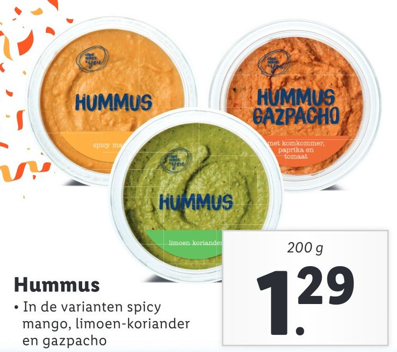 Hummus aanbieding bij Lidl