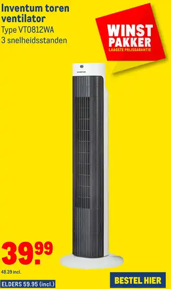 Makro Inventum toren ventilator aanbieding