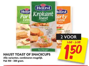 Dekamarkt Haust Toast of Snackcups aanbieding