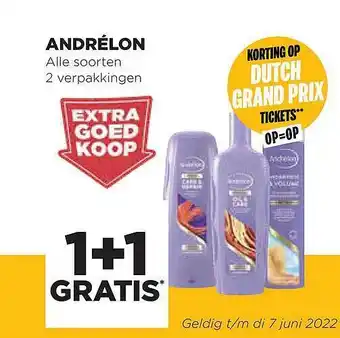 Jumbo Andrélon 1+1 Gratis aanbieding