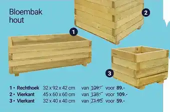 Inter Chalet Bloembak Hout aanbieding