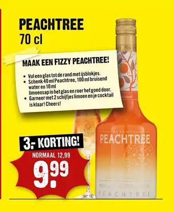 Dirck 3 Peachtree 70 cl aanbieding