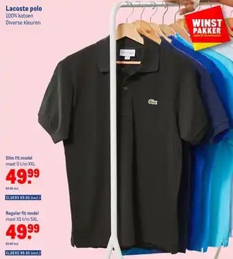 Makro Lacoste polo aanbieding