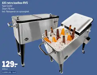 Makro AXI retro koelbox RVS Type Cooler aanbieding
