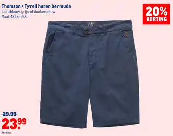 Makro Thomson + Tyrell heren bermuda aanbieding