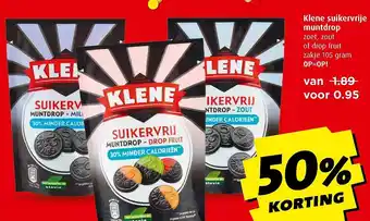 Boni Klene suikervrije muntdrop aanbieding