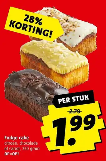 Boni Fudge cake aanbieding