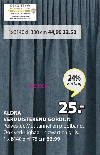 Jysk Aldra Verduisterend Gordijn aanbieding