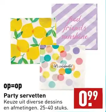 ALDI Party servetten aanbieding