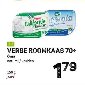 Ekoplaza Verse Roomkaas 70+ Öma 150g aanbieding