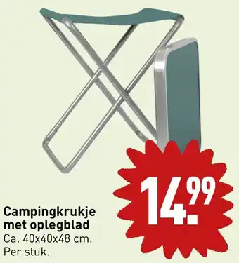 ALDI Campingkrukje met oplegblad aanbieding