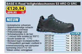 Toolstation Base K Road Veiligheidsschoenen S3 Hro Ci Src aanbieding