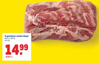 Makro Argentijnse runderribeye aanbieding