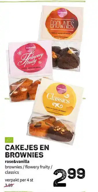 Ekoplaza Cakejes En Brownies Rose&Vanilla aanbieding
